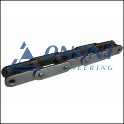 A close-up image of Anant Engineering's conveyor chain used in material handling systems.