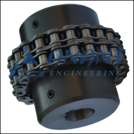 A close-up image of Anant Engineering's chain coupling used in mechanical systems.