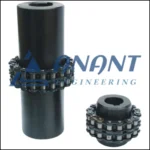 A close-up image of Anant Engineering's chain coupling used in mechanical systems.