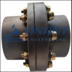 A close-up image of Anant Engineering's pin bush coupling used in mechanical systems.