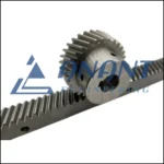 A close-up image of Anant Engineering's rack and pinion gear used in mechanical systems.