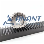 A close-up image of Anant Engineering's rack and pinion gears used in mechanical systems.