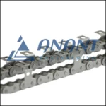 A close-up image of Anant Engineering's transmission roller chain used in mechanical systems.