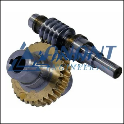 A close-up image of Anant Engineering's worm gear used in mechanical systems.