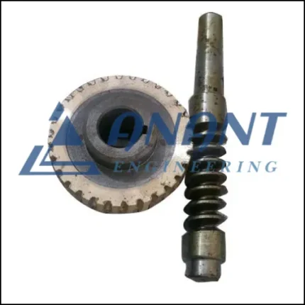 A close-up image of Anant Engineering's worm gear used in mechanical systems.